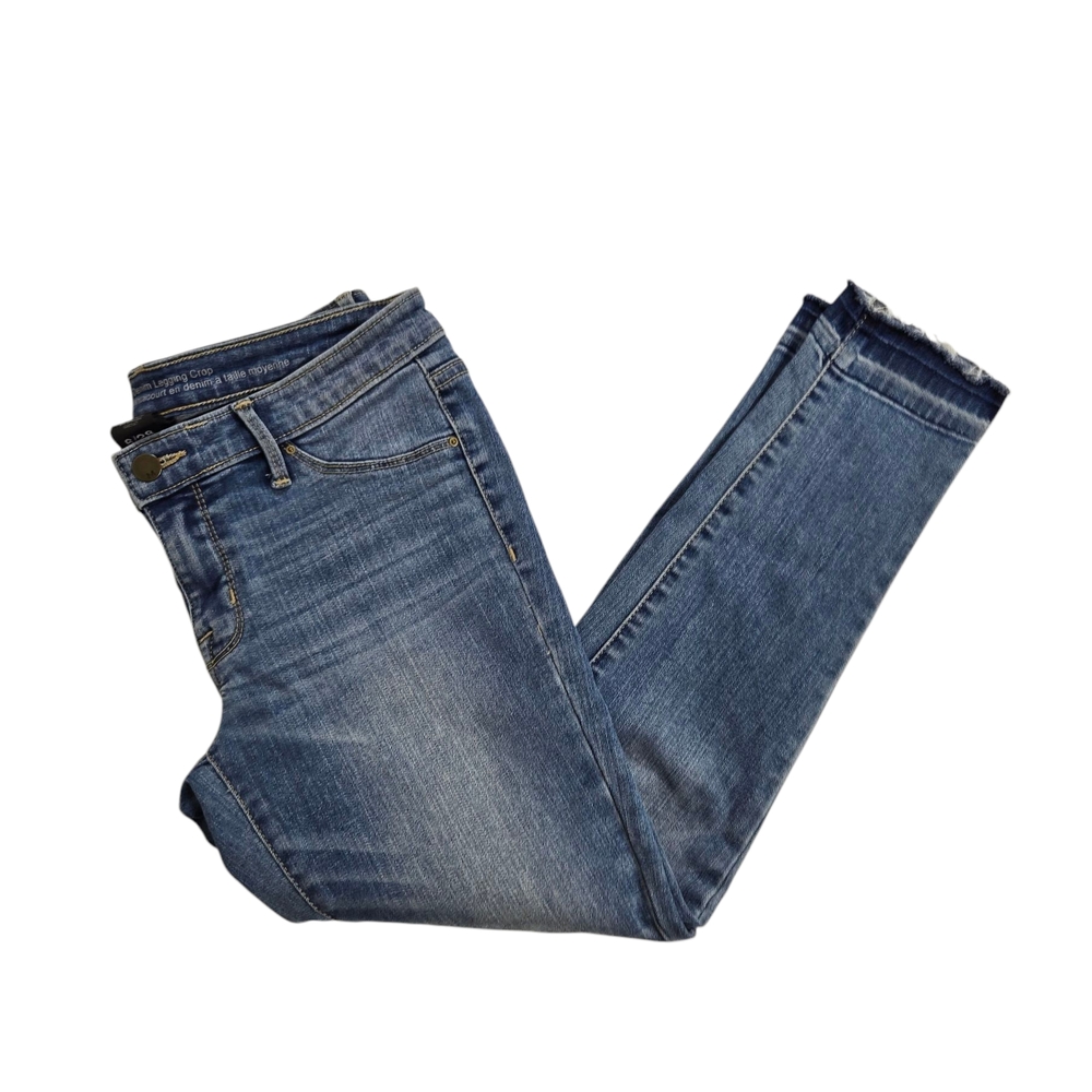 Mossimo Classic Blue Women's Jeans Mid Rise Legging Crop Sz6/28